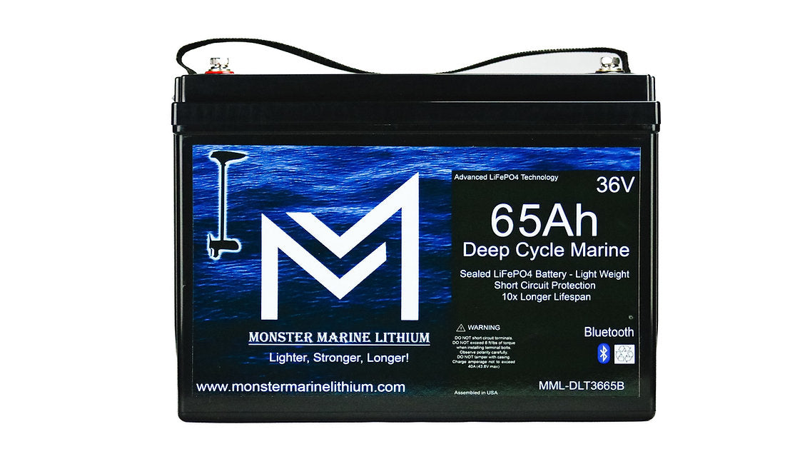 36V 65Ah Bluetooth Lithium Trolling Battery
