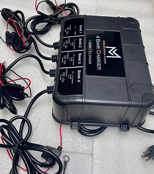 Monster 4 Bank Lithium & AGM Marine Battery Charger