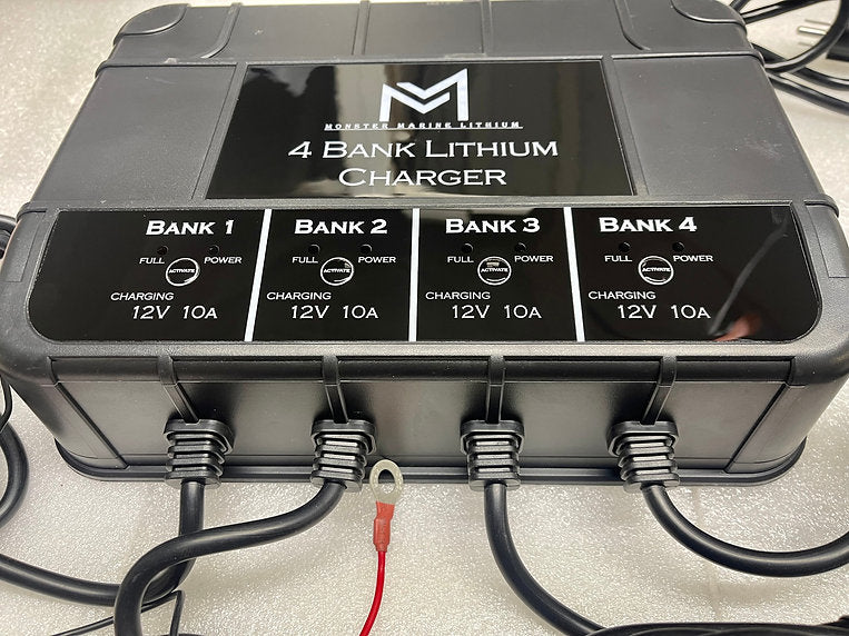 Monster 4 Bank Lithium Marine Battery Charger