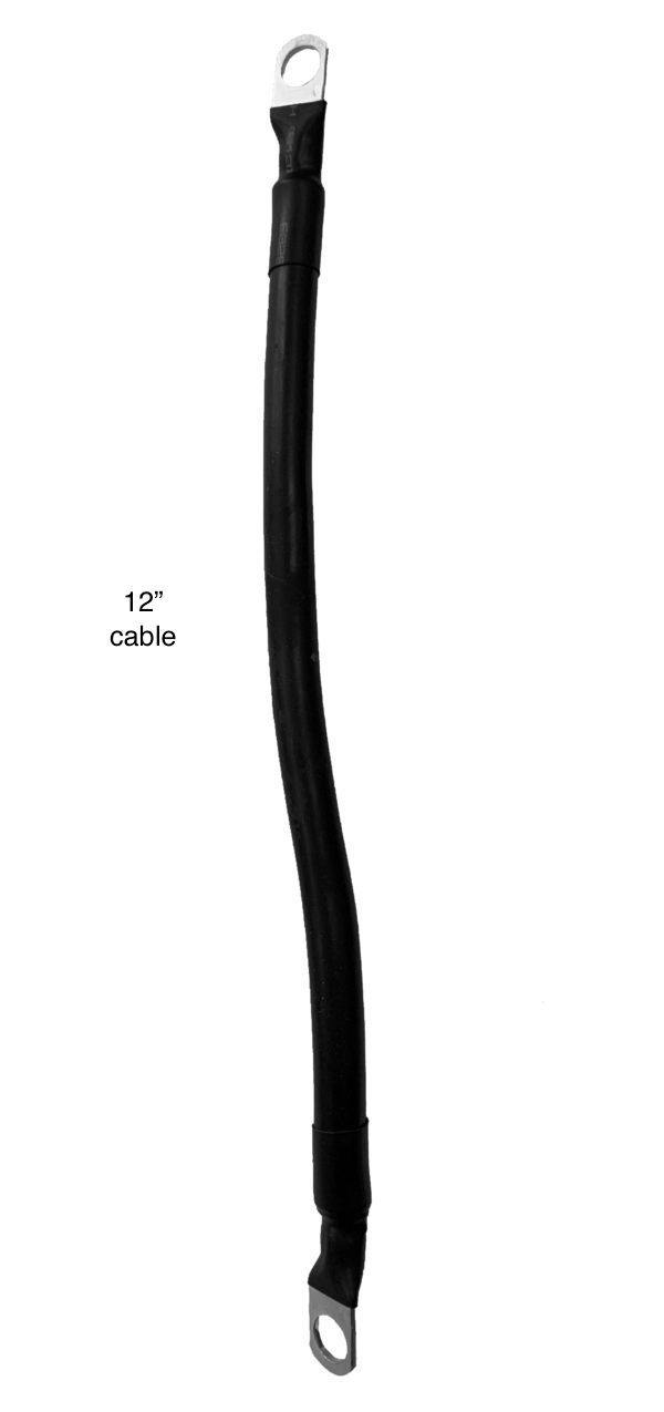 4AWG 12" Battery Cable - Hardcore Fish & Game
