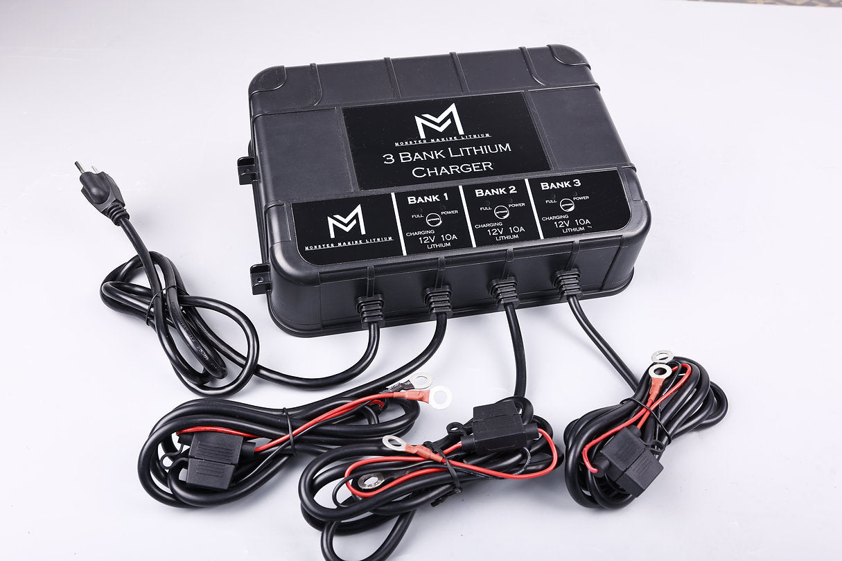3 Bank Lithium Marine Battery Charger